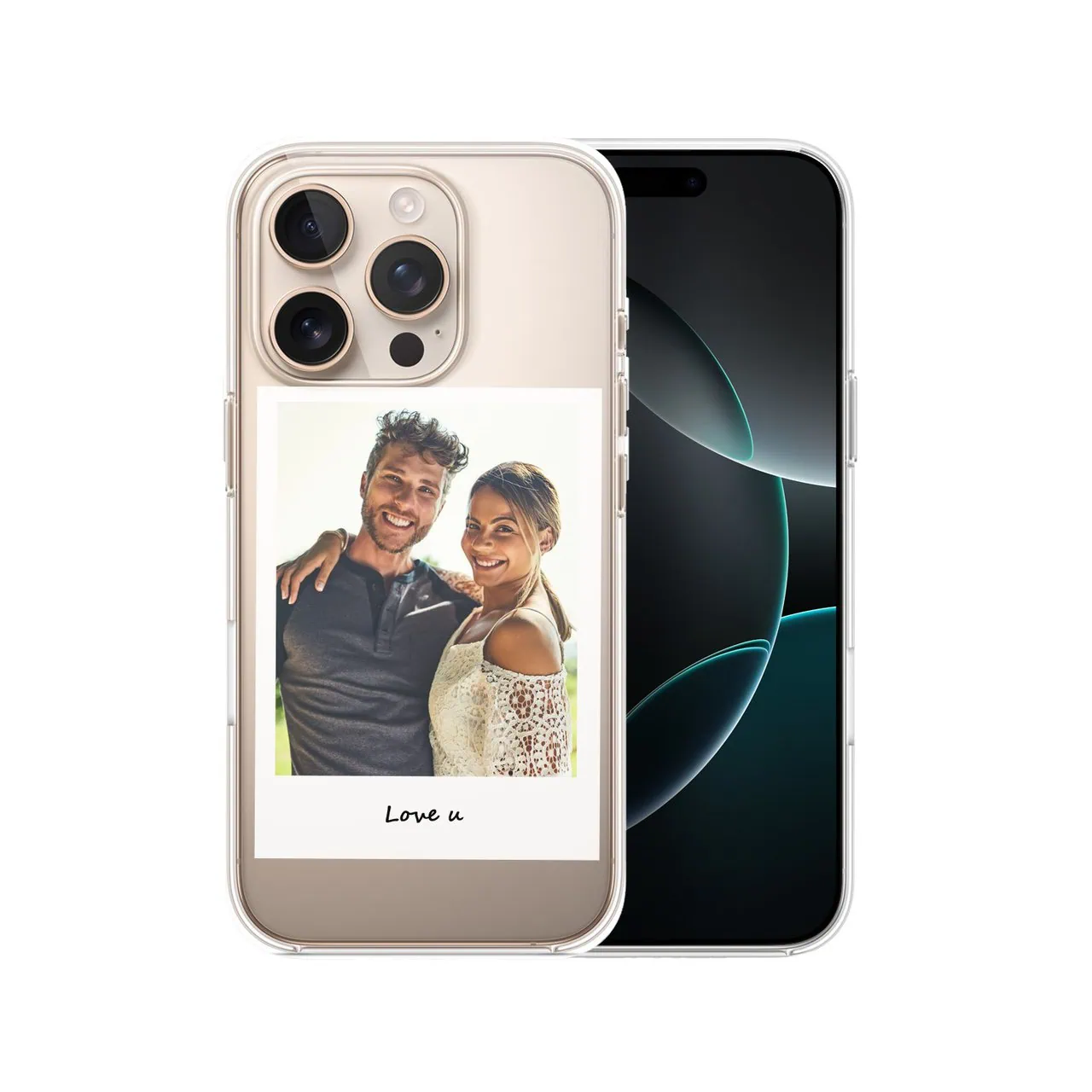 Etui do iPhone 16 Pro z MagSafe, Polaroid z własnym zdjęciem, upominek na prezent, przeźroczyste