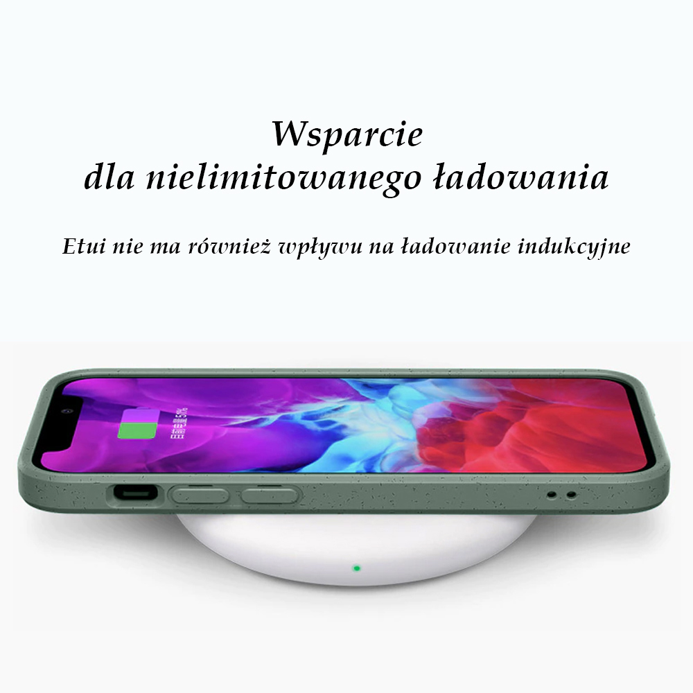 Etui do iPhone 13 Biodegradowalne case, 100% naturalny skład, zielony