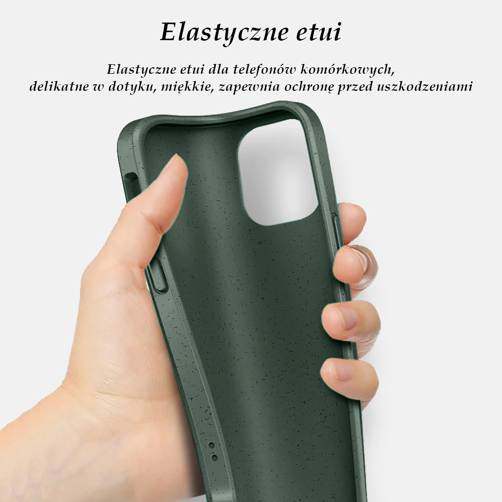 Etui do iPhone 13 Biodegradowalne case, 100% naturalny skład, zielony