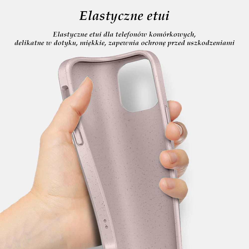 Etui do iPhone 13 Biodegradowalne case, 100% naturalny skład, pudrowy róż