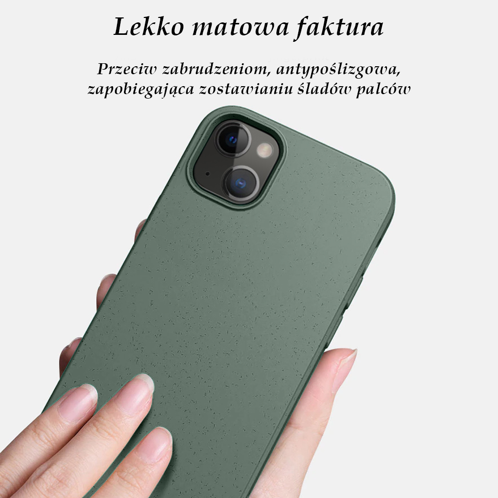 Etui do iPhone 13 Biodegradowalne case, 100% naturalny skład, zielony