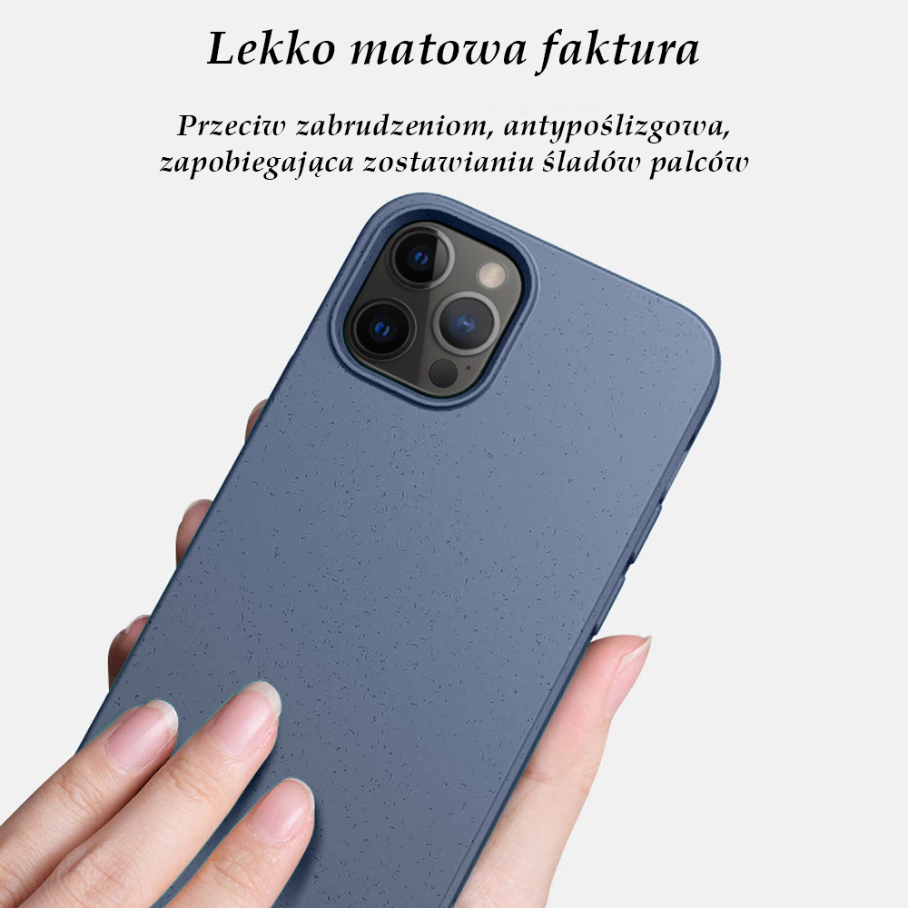 Etui do iPhone 12 Pro Max Biodegradowalne case, 100% naturalny skład, szary