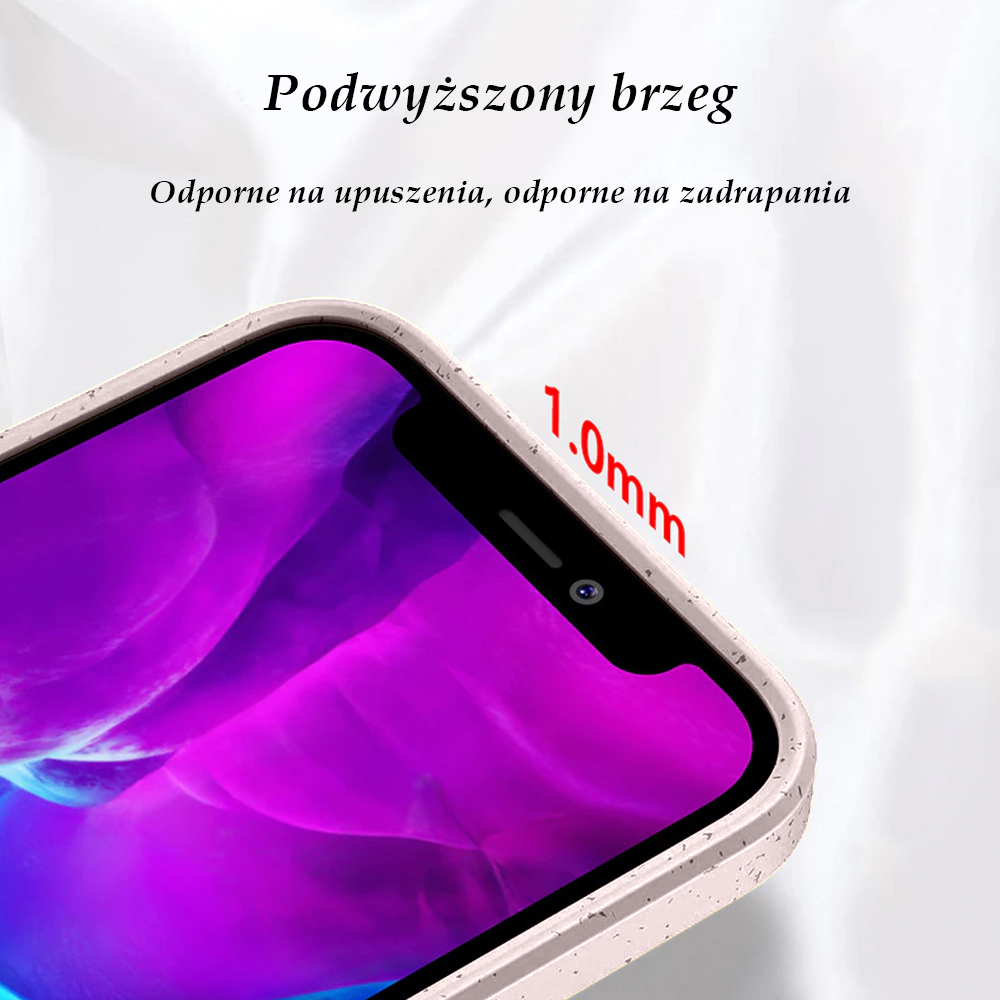 Etui do iPhone 13 Biodegradowalne case, 100% naturalny skład, pudrowy róż