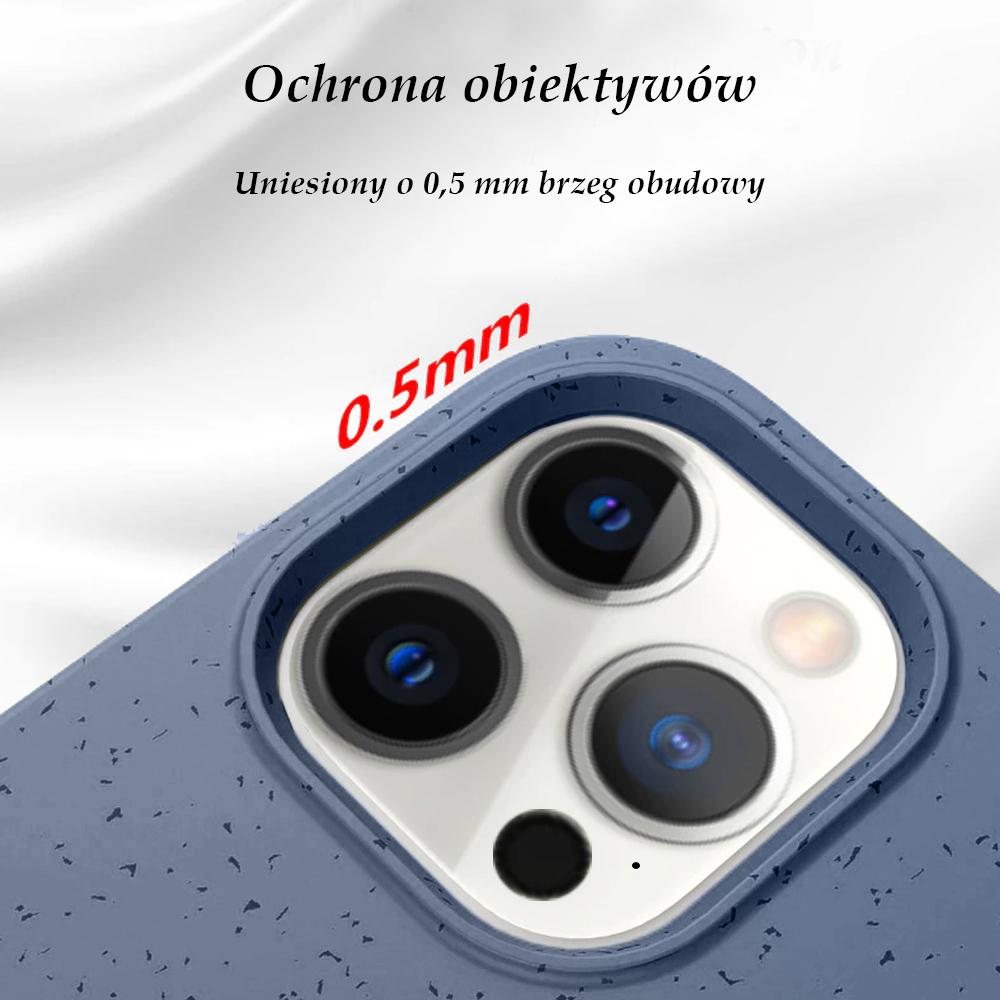 Etui do iPhone 12 Pro Max Biodegradowalne case, 100% naturalny skład, szary