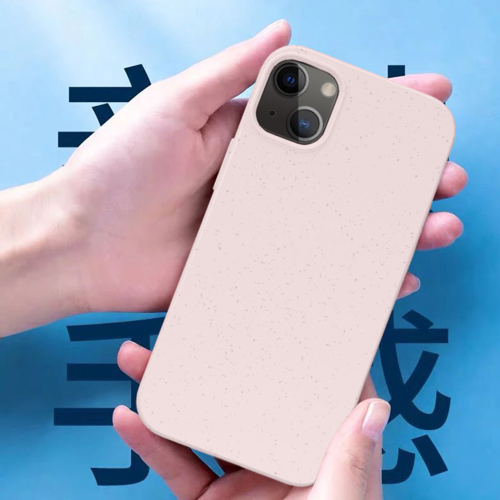 Etui do iPhone 13 Biodegradowalne case, 100% naturalny skład, pudrowy róż