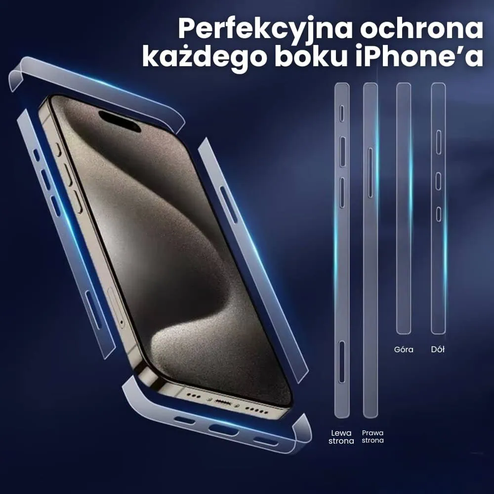 Folia hydrożelowa do iPhone 15 Pro Max na ramkę telefonu