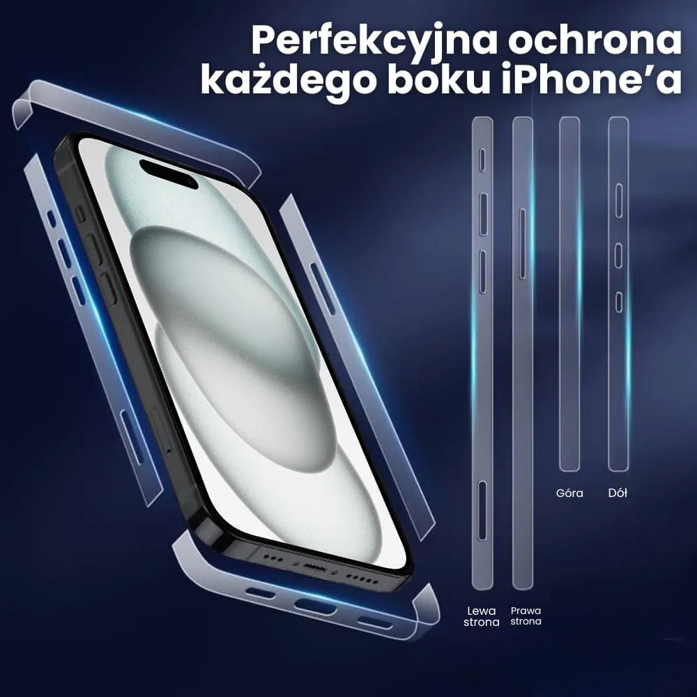 Folia hydrożelowa do iPhone 15 na ramkę telefonu