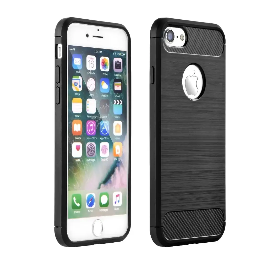 Gumowe Etui Back Case CARBON IPHONE XR (6,1″) Czarny