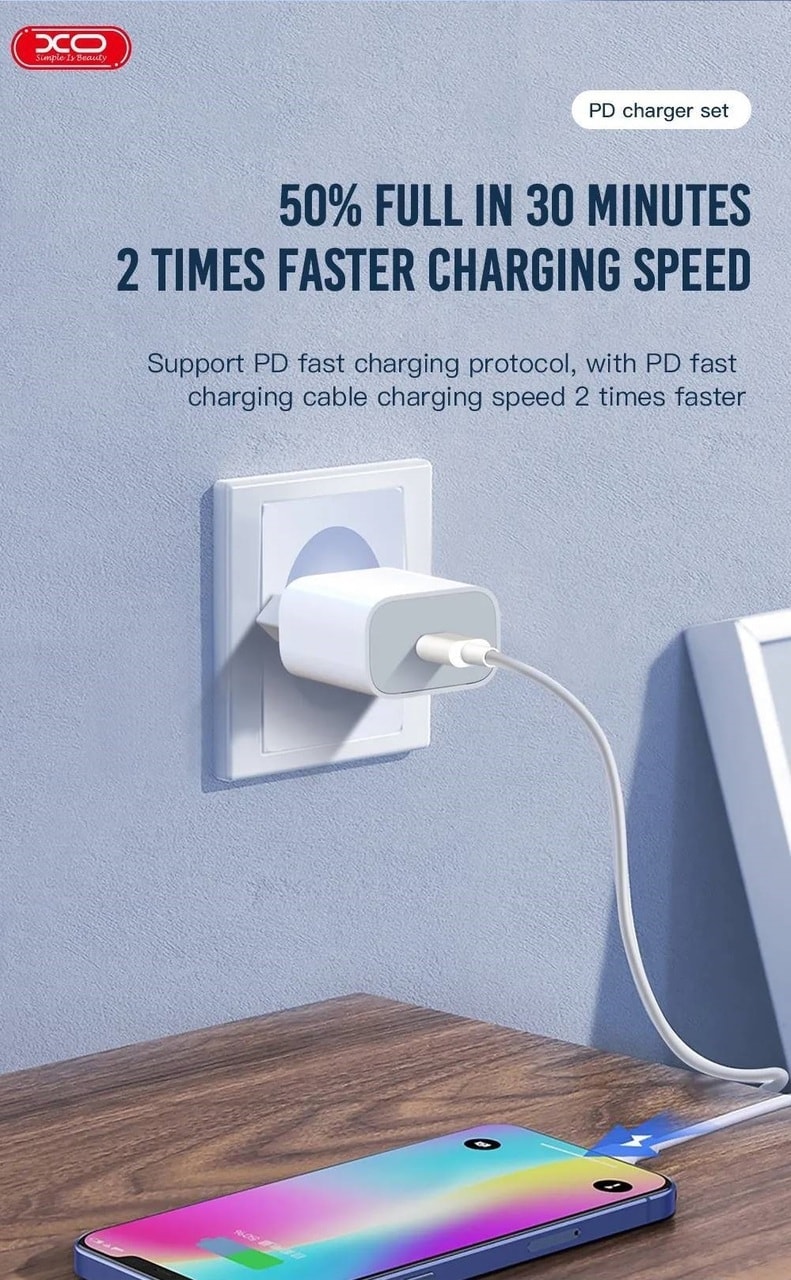 Bardzo szybka ładowarka 20W USB-C do iPhone 16/15/14/13/12/11 PD i QC 4.0