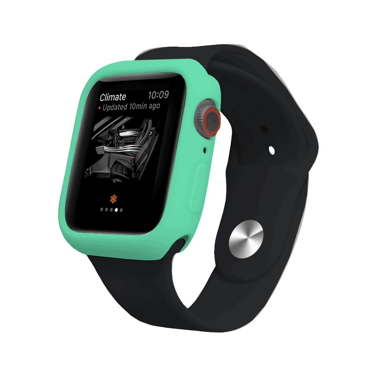 Silikonowe etui / obudowa do zegarka Apple Watch 6,5,4,SE 44 mm – kolor miętowy