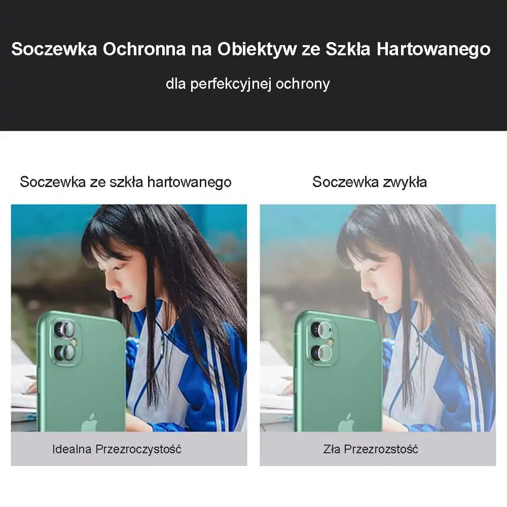 Metalowa osłona obiektywów szkło na aparat iPhone 13 złote
