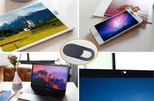 3x Osłonka zaślepka na kamerkę, obiektyw, czarna