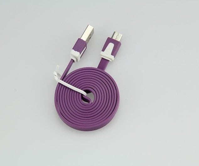 Kabel USB – Lightning, metalowe końcówki, 1 metr, fioletowy