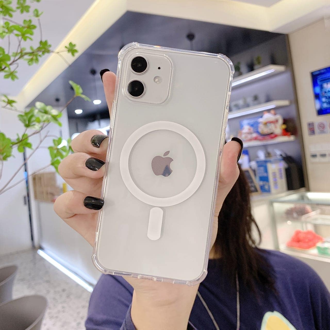 Etui do iPhone 12 Pro Max z MagSafe, twardy tył, przeźroczyste