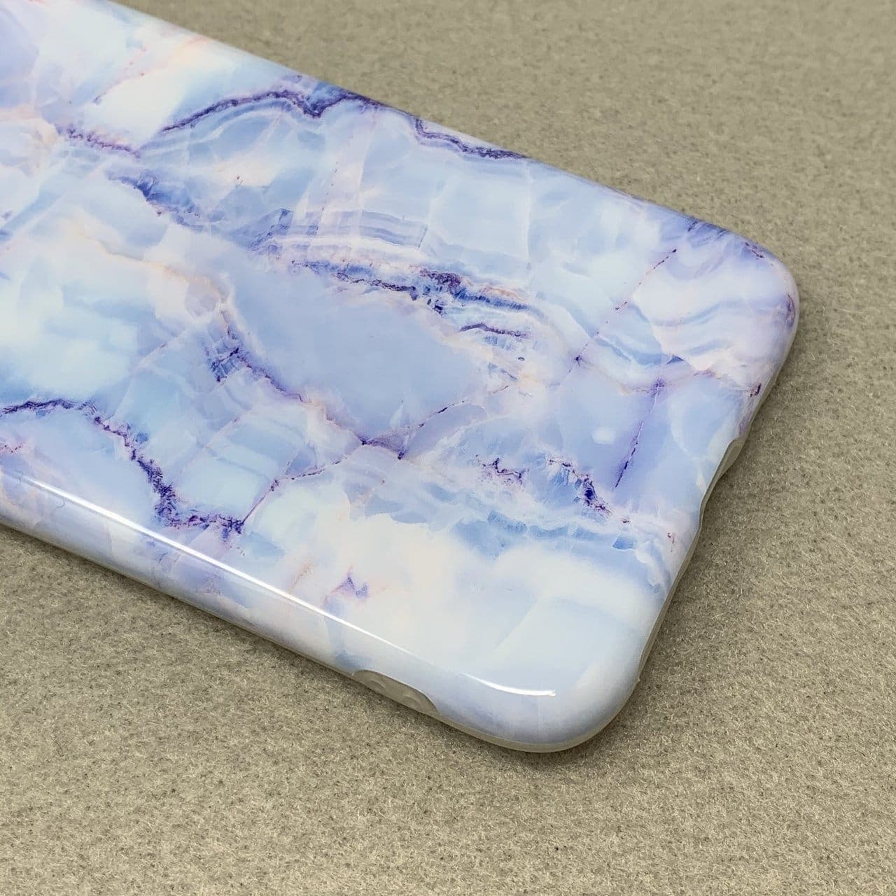 Etui do iPhone 7 Plus/8 Plus eleganckie niebieski marmurek