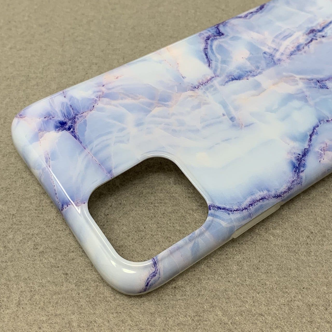 Etui do iPhone 7 Plus/8 Plus eleganckie niebieski marmurek
