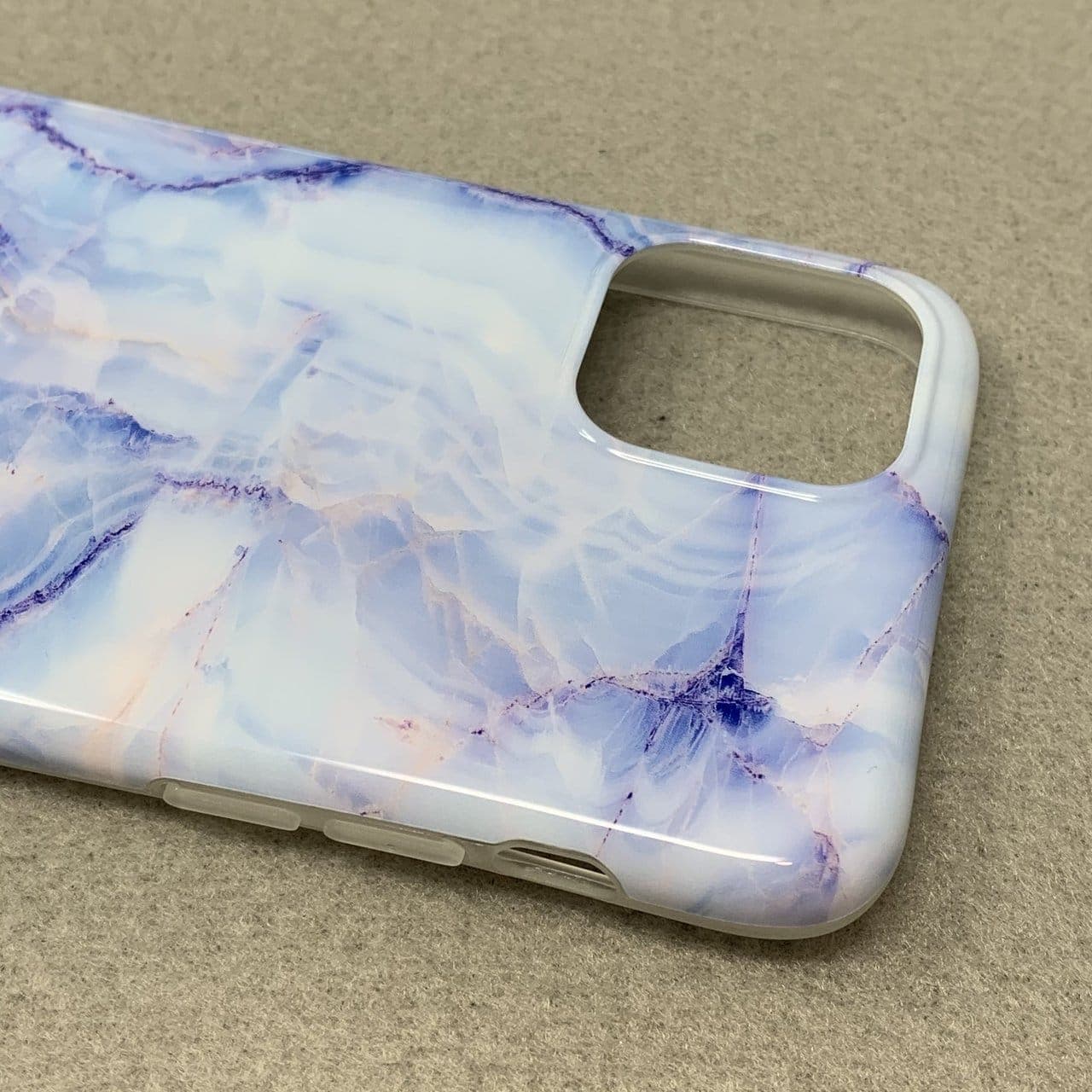 Etui do iPhone 7 Plus/8 Plus eleganckie niebieski marmurek