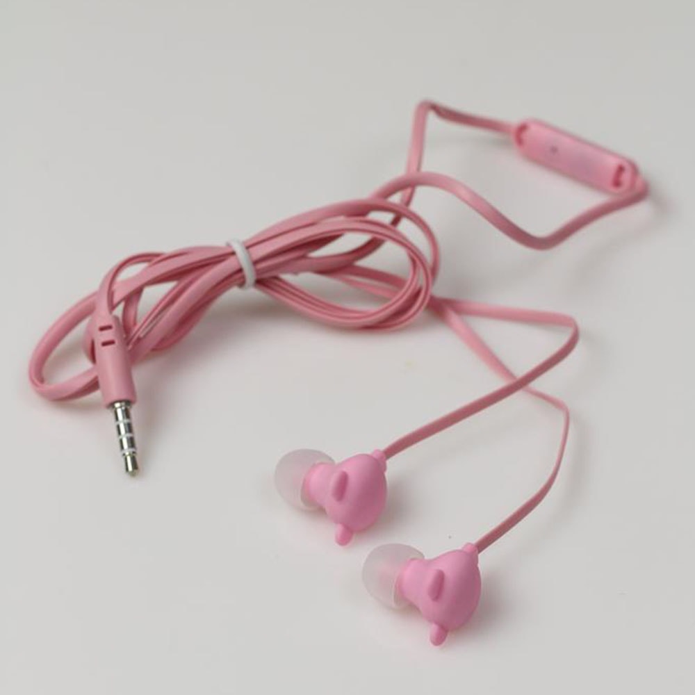 Słuchawki dokanałowe na prezent w kształcie misia + etui Miś Różowy