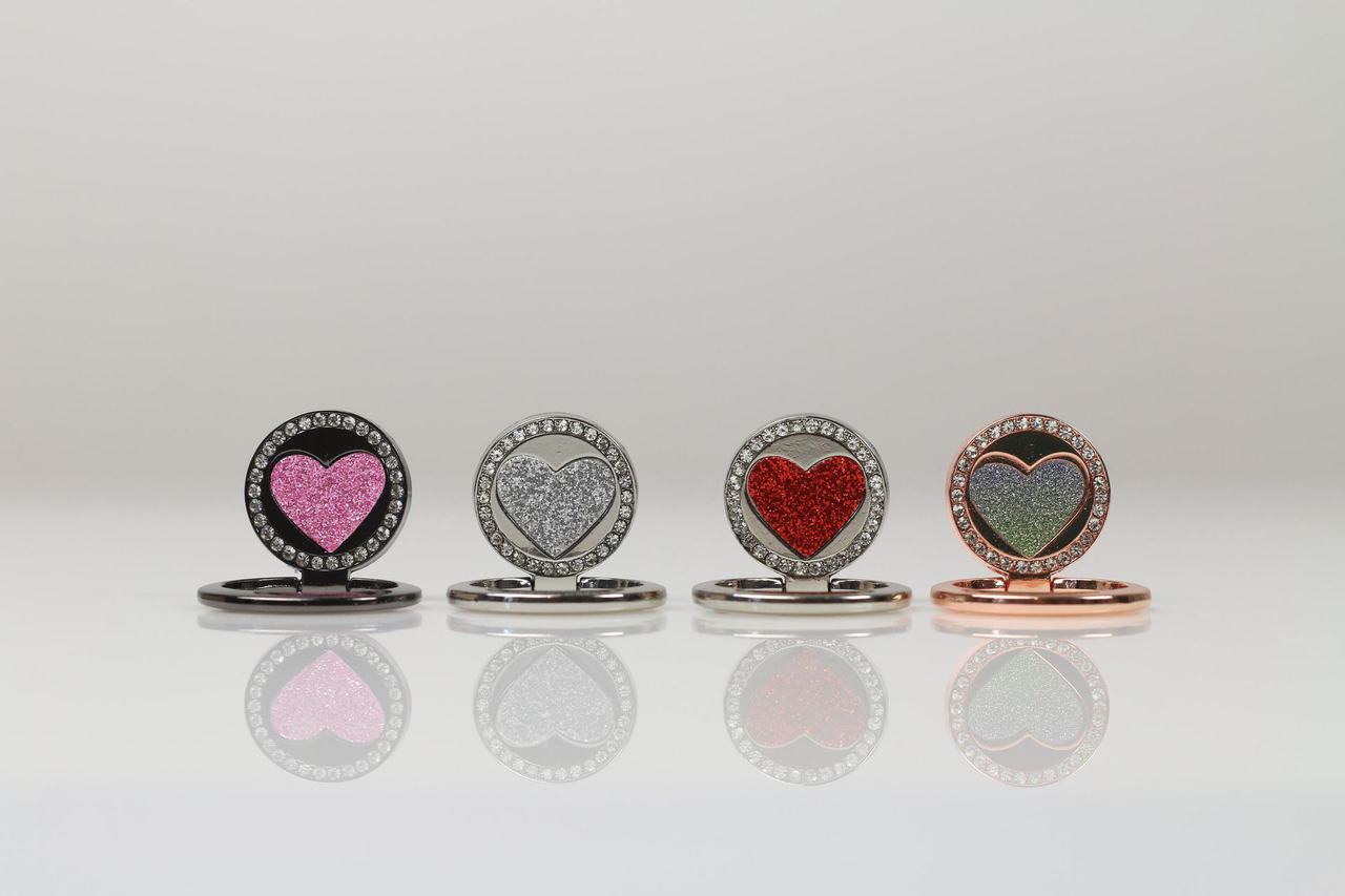 Uchwyt magnetyczny selfie ring podstawka do telefonu 2 in1, grafitowy