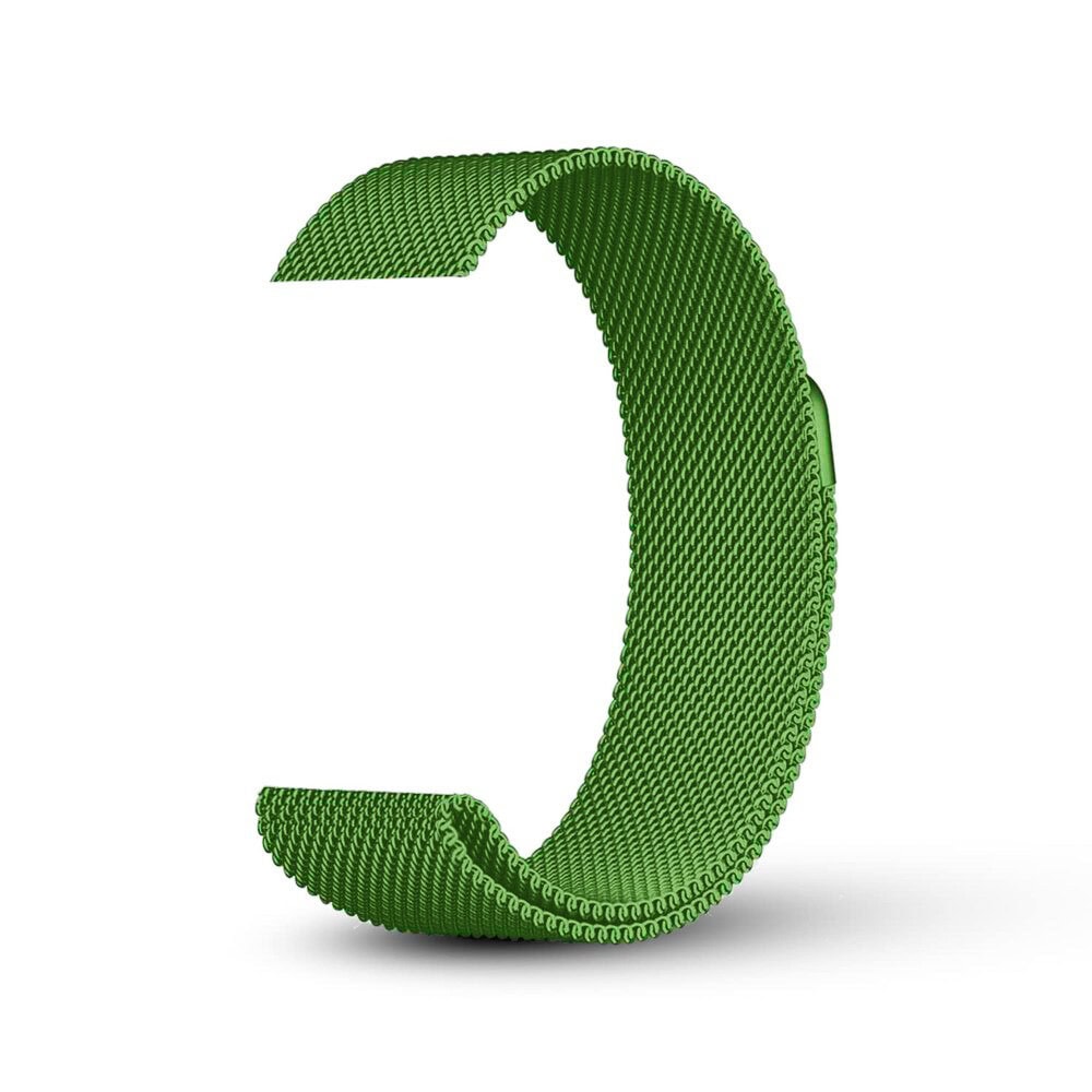 Jasno zielona bransoleta milanese elegancka do zegarka Apple Watch Series 4-9 / SE 40/41/42 mm