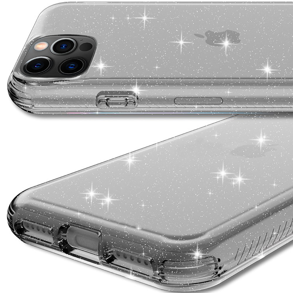 Etui do iPhone 12 Pro brokat, przyciemnione, glitter