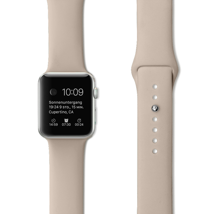 Sportowy pasek silikonowy do zegarka Apple Watch Series 3-9 / SE 38/40/41mm kawa z mlekiem