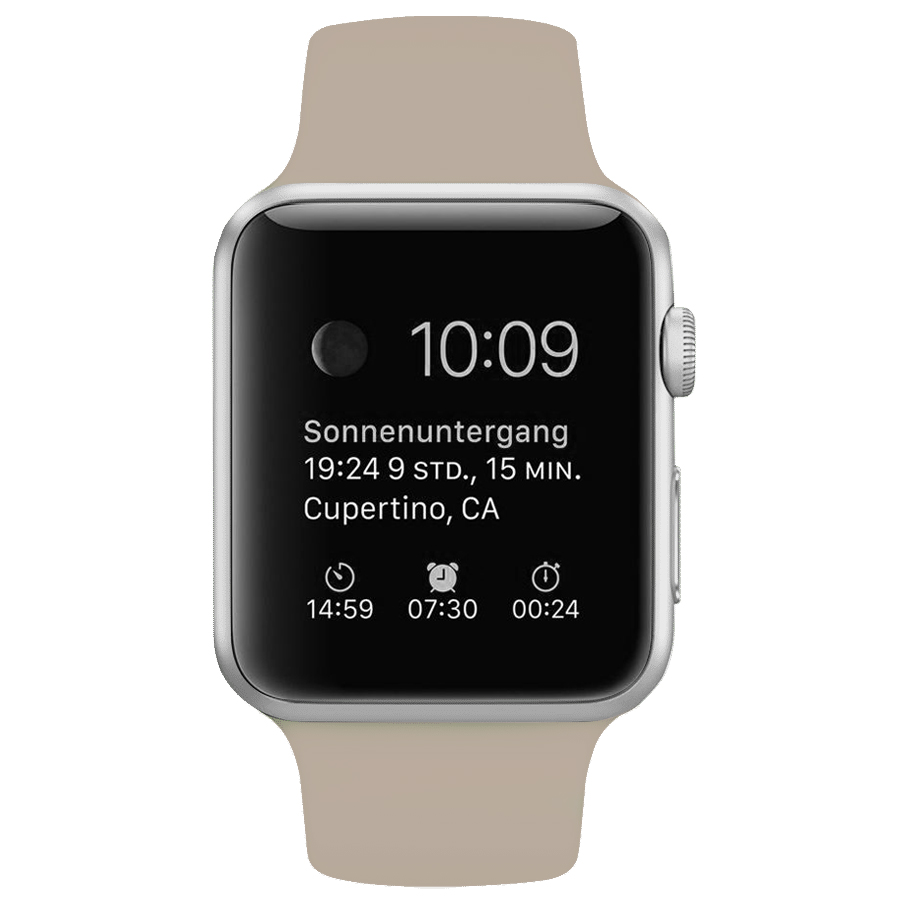 Sportowy pasek silikonowy do zegarka Apple Watch Series 3-9 / SE 38/40/41mm kawa z mlekiem