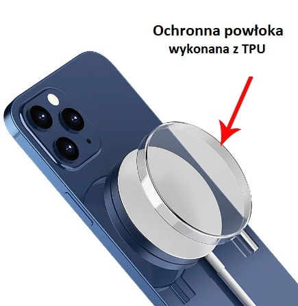 Etui na ładowarkę MagSafe antypoślizgowe transparentne