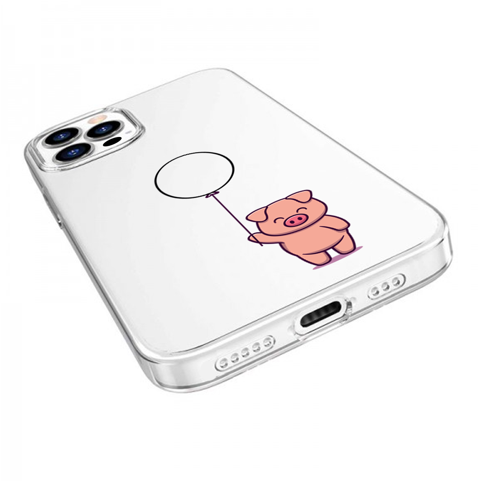 Etui do iPhone 12 Pro z nadrukiem, świnka