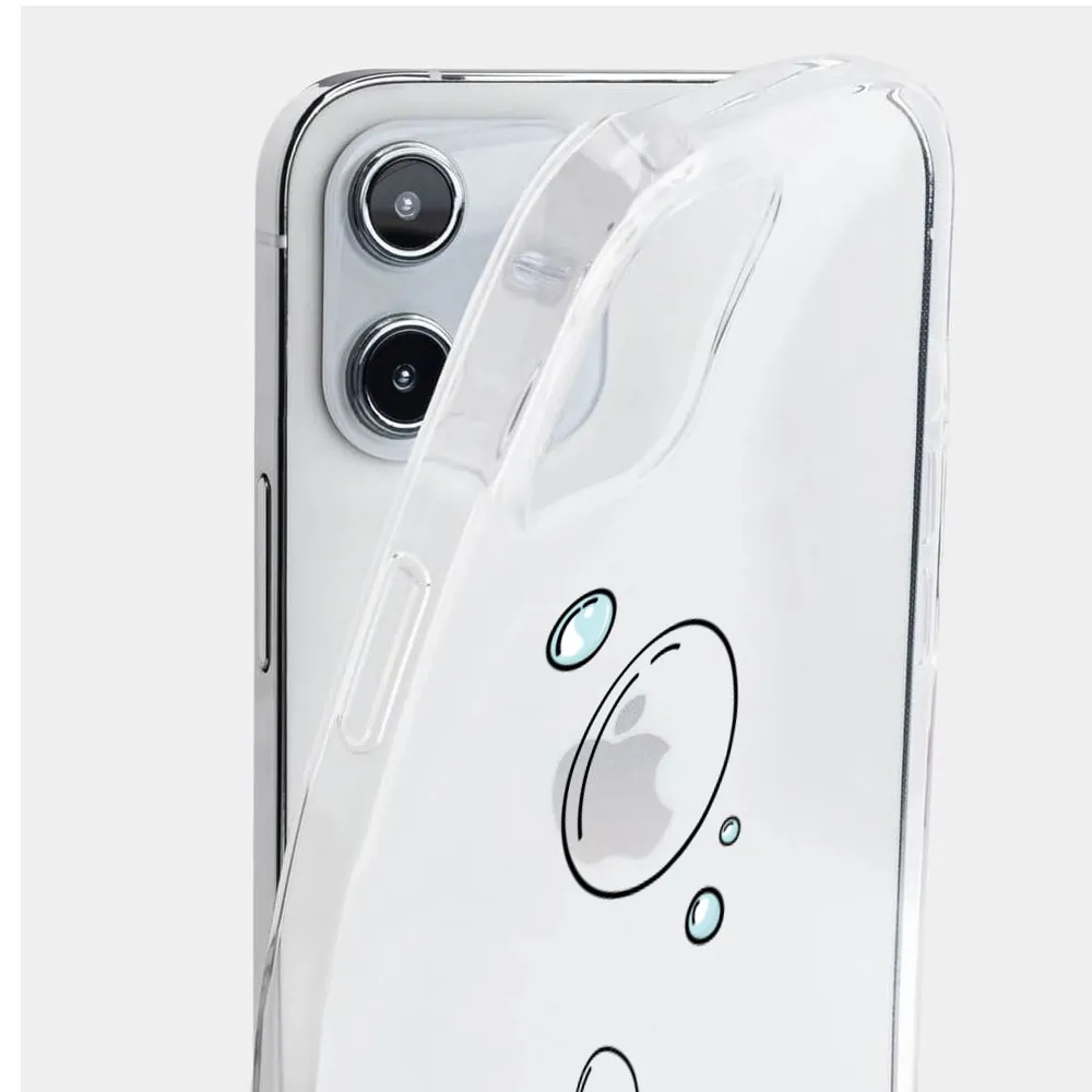 Etui do iPhone 12 przeźroczyste z nadrukiem, miś