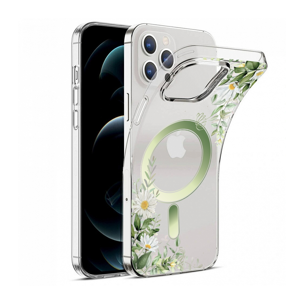 Etui do iPhone 12 Pro Flower MagSafe z nadrukiem, rumianek