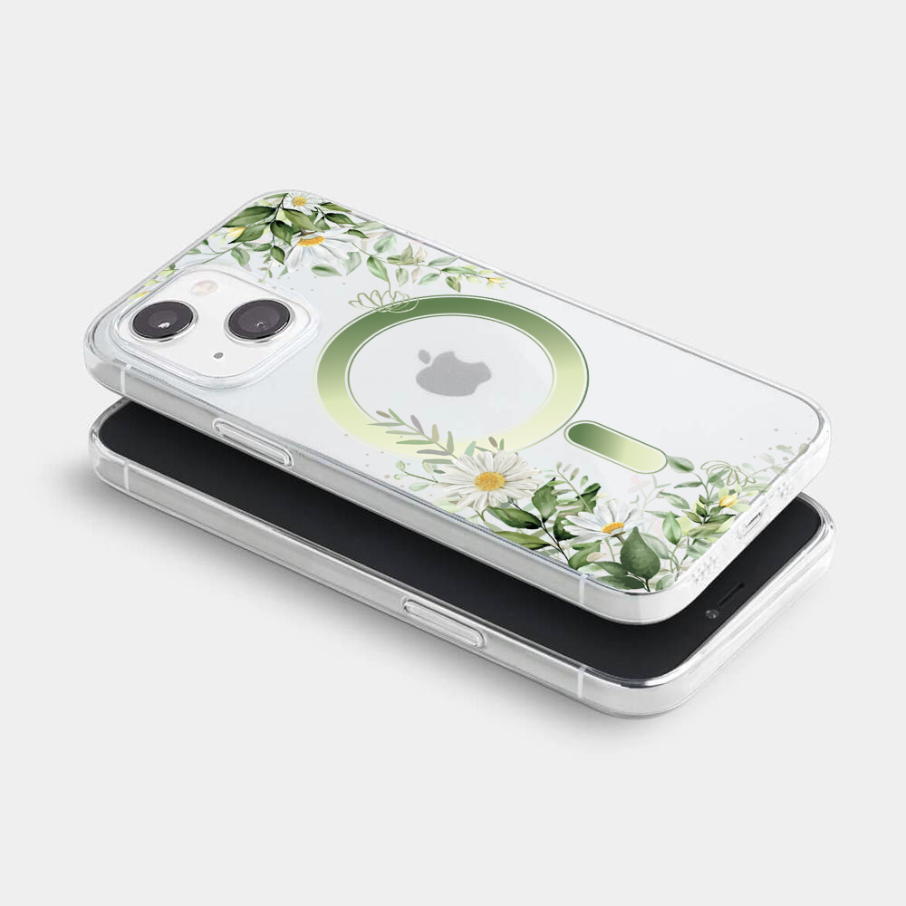Etui do iPhone 14 Plus Flower MagSafe z nadrukiem, rumianek