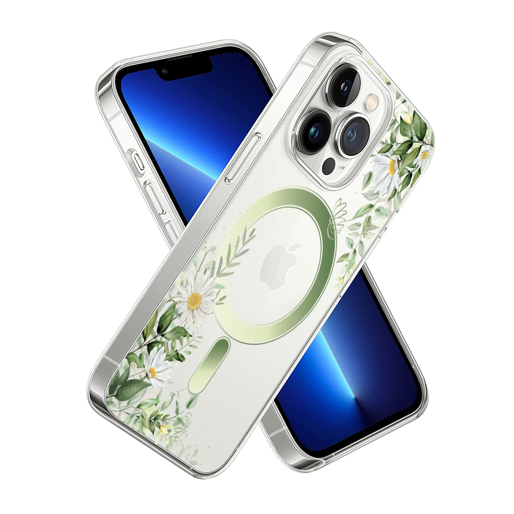 Etui do iPhone 13 Pro Flower MagSafe z nadrukiem, rumianek