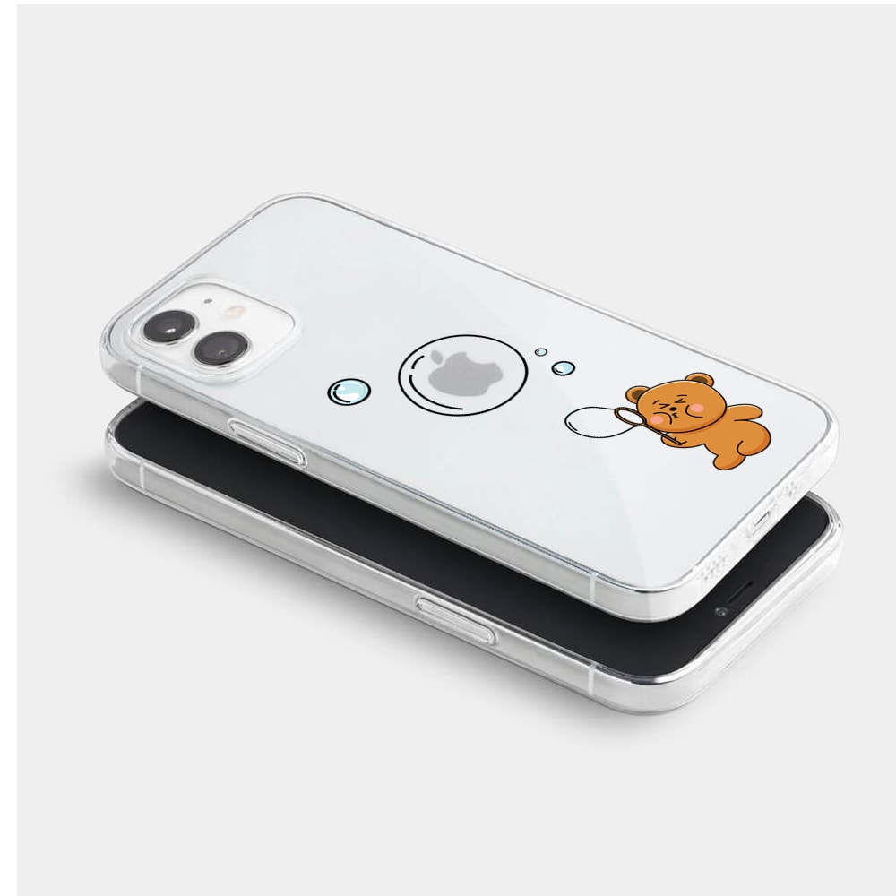 Etui do iPhone 12 przeźroczyste z nadrukiem, miś