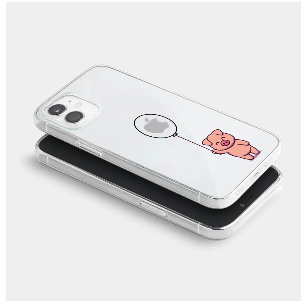 Etui do iPhone 12 Mini, przeźroczyste z nadrukiem, świnka
