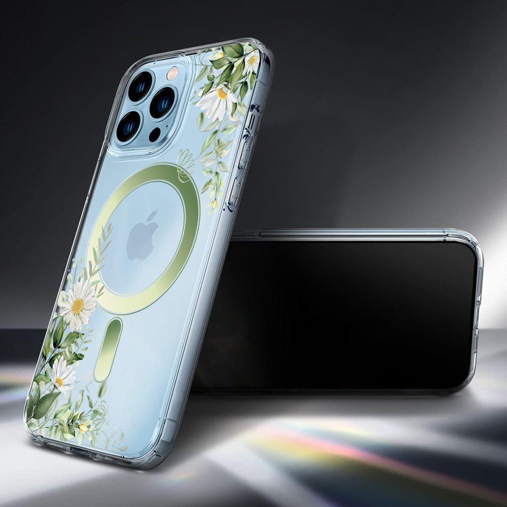 Etui do iPhone 13 Pro Flower MagSafe z nadrukiem, rumianek