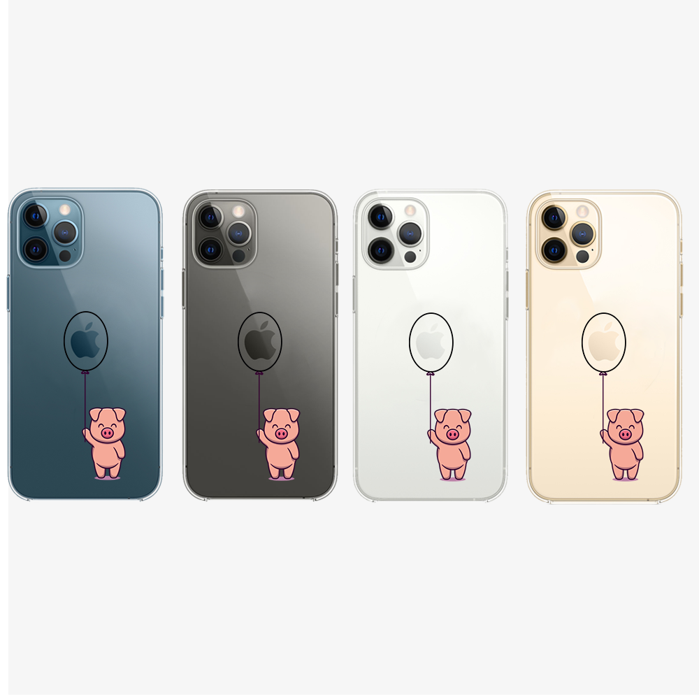 Etui do iPhone 12 Pro z nadrukiem, świnka