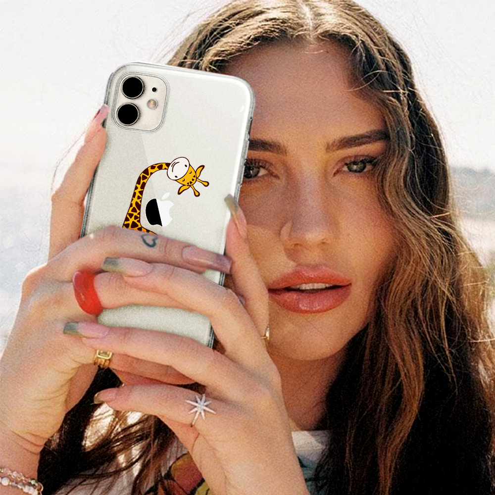 Etui do iPhone 11 przeźroczyste z nadrukiem żyrafa