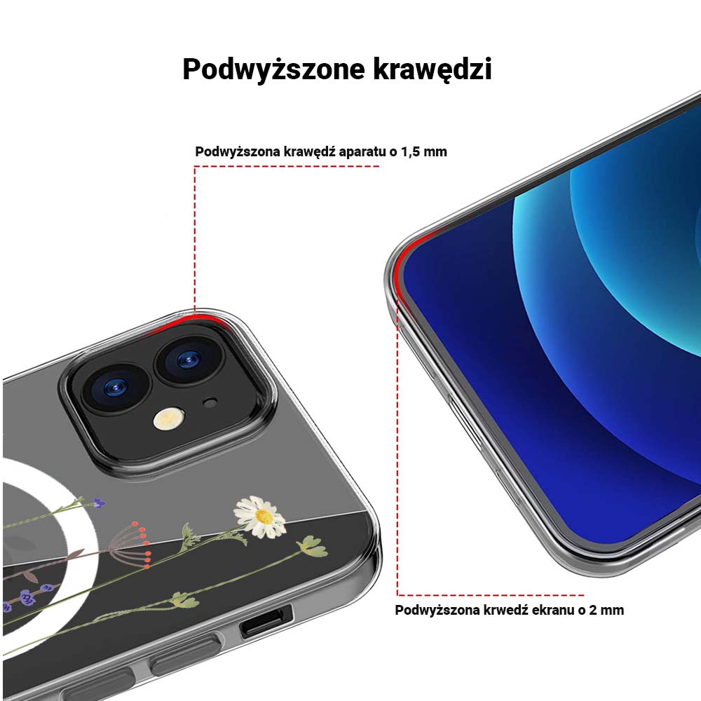 Etui do iPhone 12 MagSafe, wiosenne kwiaty