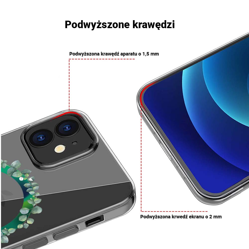 Etui do iPhone 12 MagSafe zielony ptak