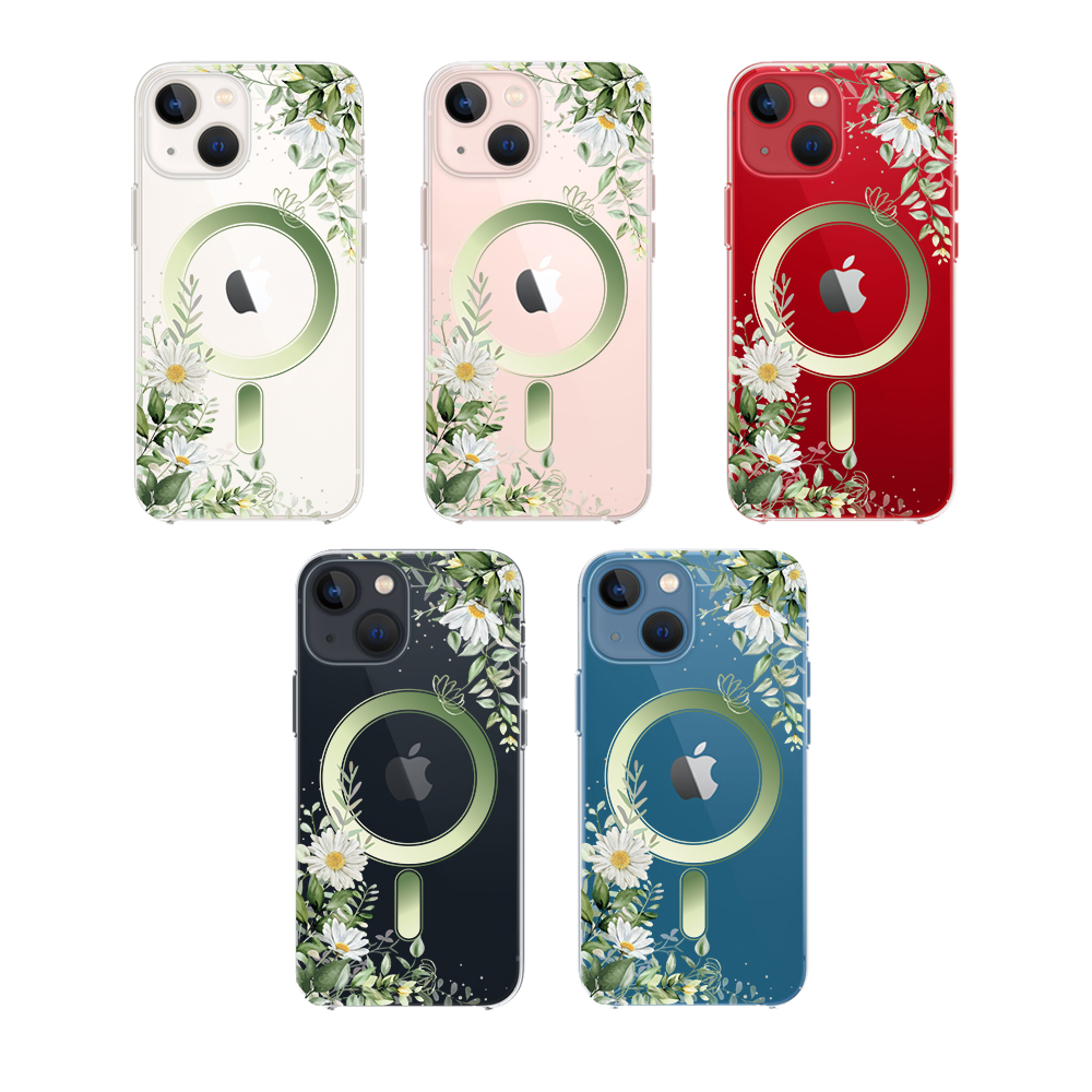 Etui do iPhone 14 Plus Flower MagSafe z nadrukiem, rumianek