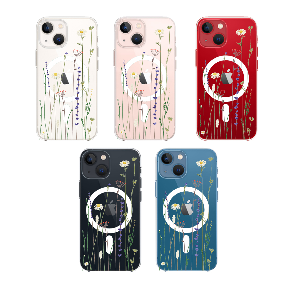 Etui do iPhone 13 Mini MagSafe, wiosenne kwiaty