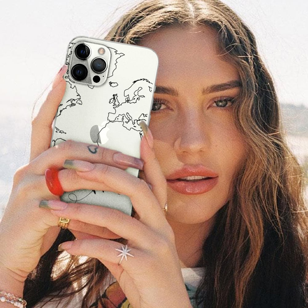 Etui do iPhone 12 Pro z nadrukiem dookoła świata