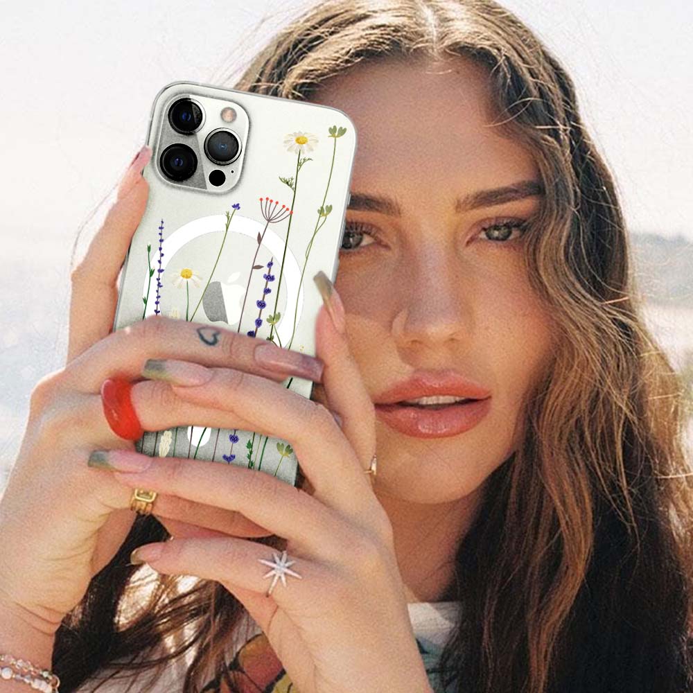 Etui do iPhone 12 Pro Max MagSafe wiosenne kwiaty