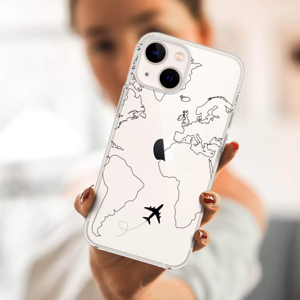 Etui do iPhone 14 Plus z nadrukiem dookoła świata