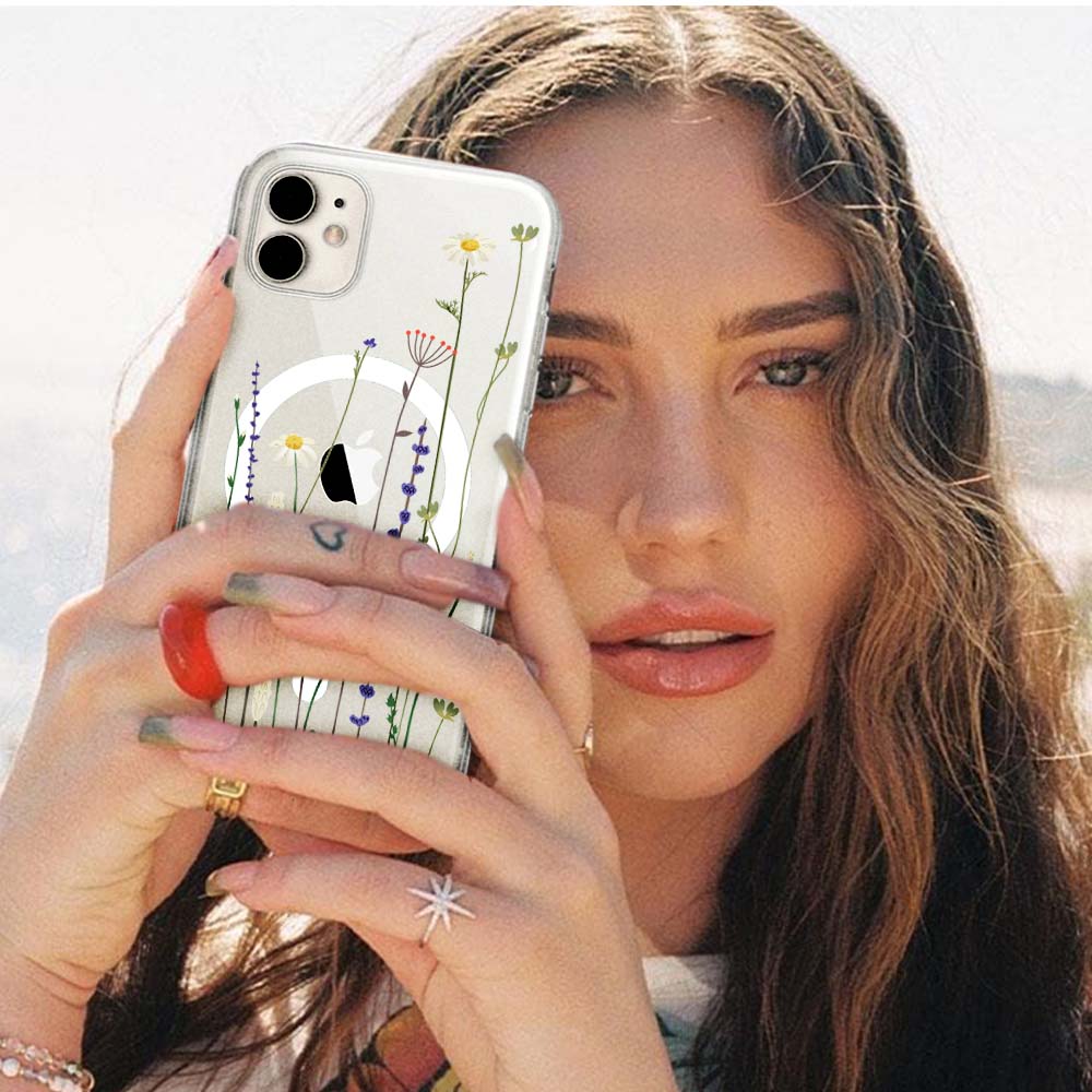 Etui do iPhone 12 MagSafe, wiosenne kwiaty