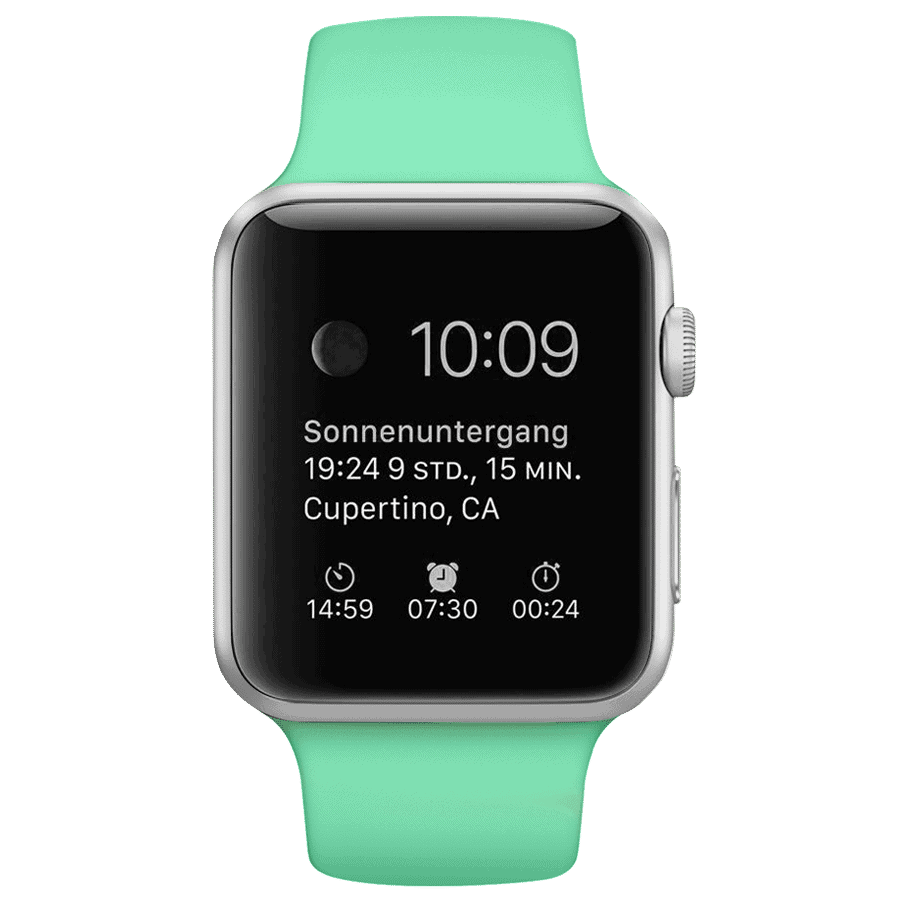 Sportowy pasek silikonowy do zegarka Apple Watch Ultra 1-2 / Series 3-9 / SE 42/44/45/49mm – miętowy kolor