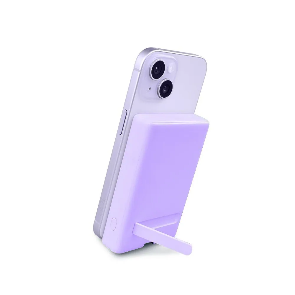 Power bank akumulator Magsafe do iPhone 10000 mAh z podstawką, 20W, fioletowy