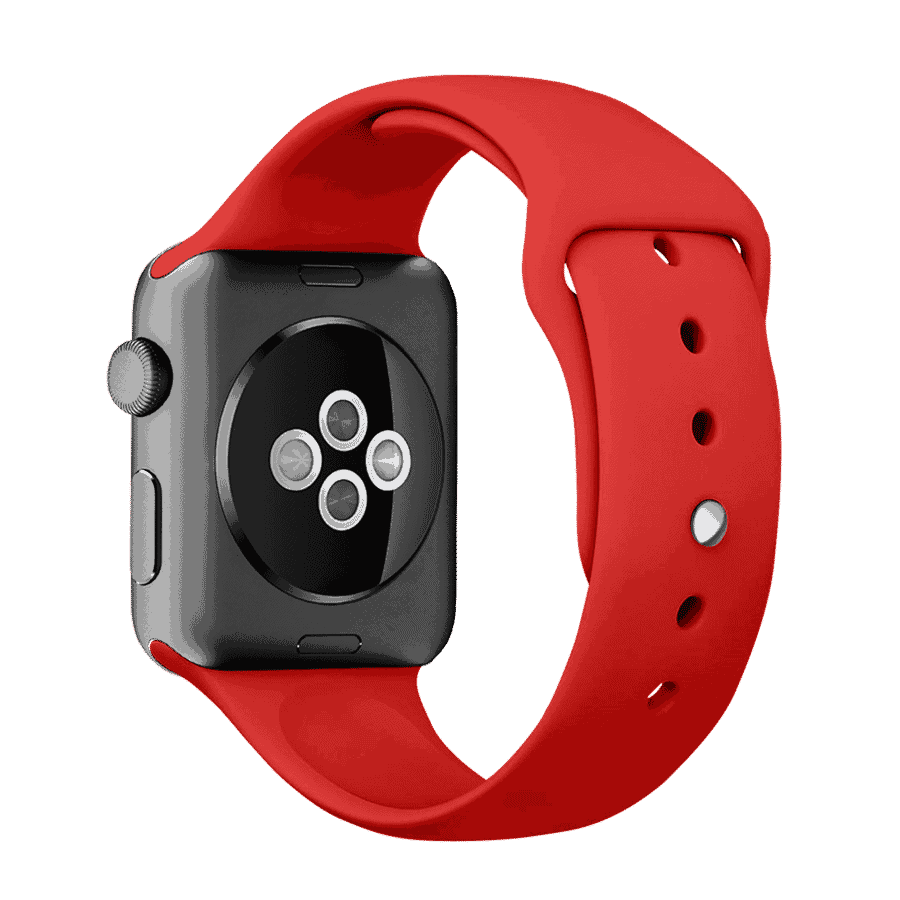 Sportowy pasek silikonowy do zegarka Apple Watch Ultra 1-2 / Series 4-10 / SE 44/45/46/49mm – kolor czerwony