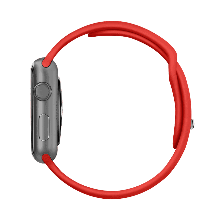 Sportowy pasek silikonowy do zegarka Apple Watch Ultra 1-2 / Series 4-10 / SE 44/45/46/49mm – kolor czerwony